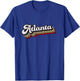 United Atlanta Soccer Distressed Retro Baseball Script T-Shirt - T-Shirt | Royal