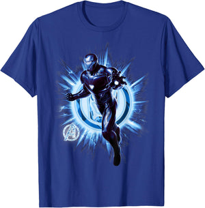 Marvel Avengers Endgame Iron Man Blast Graphic T-Shirt - T-Shirt | Royal
