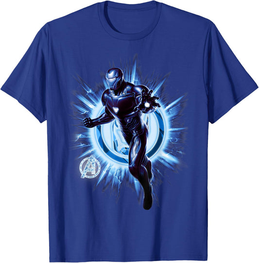 Marvel Avengers Endgame Iron Man Blast Graphic T-Shirt - T-Shirt | Royal