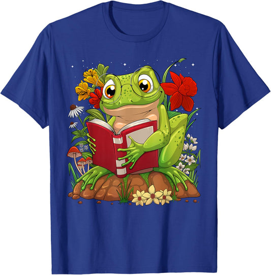 Cool Cottagecore Frog Art Women Dark Academia Frog T-Shirt - T-Shirt | Royal
