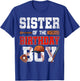 Sister Of The Birthday Boy Baseball Bday Family T-Shirt - T-Shirt | Royal