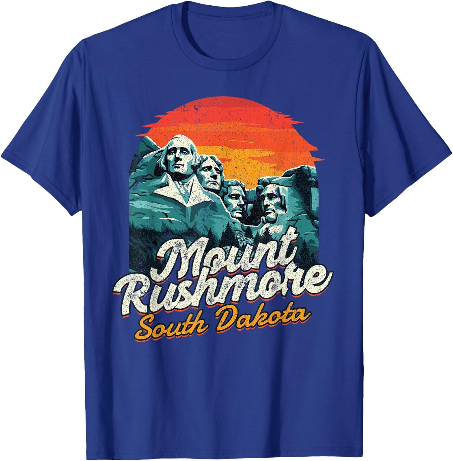 Vintage Mount Rushmore South Dakota National Park Souvenir T-Shirt - T-Shirt | Royal