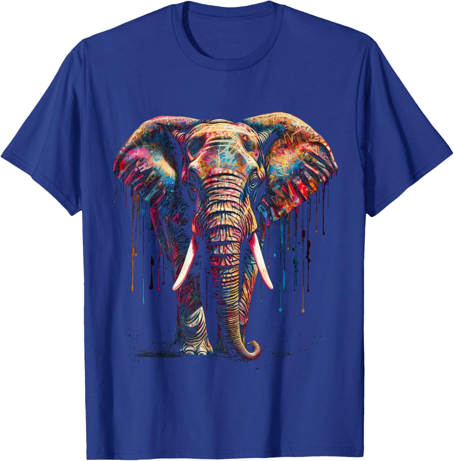 Elefant Kunst - Tier Bunt Zoo Elefant T-Shirt - T-Shirt | Royal