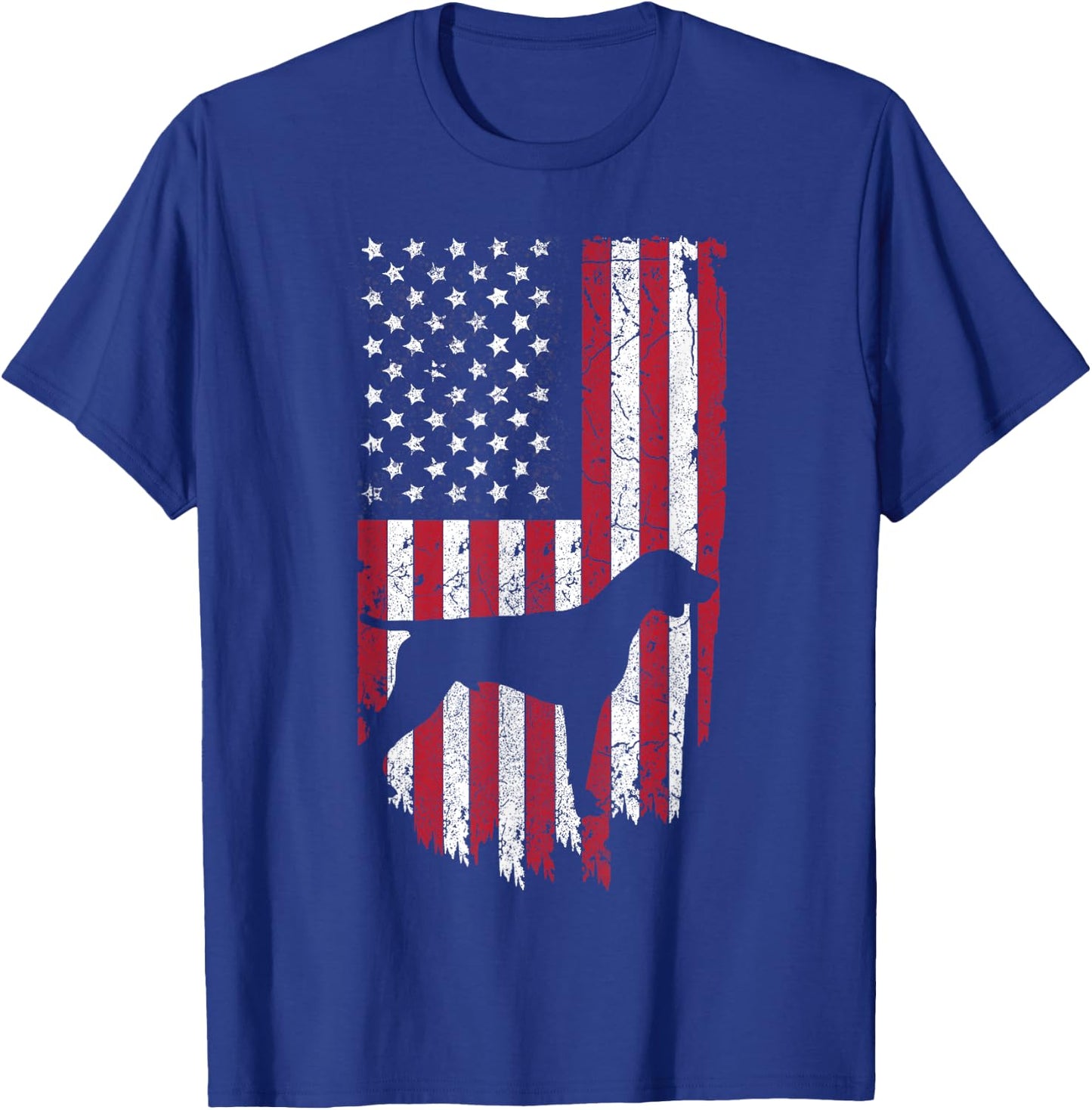 German Short-haired Pointer Dog Silhouette Shirts, American T-Shirt - T-Shirt | Royal