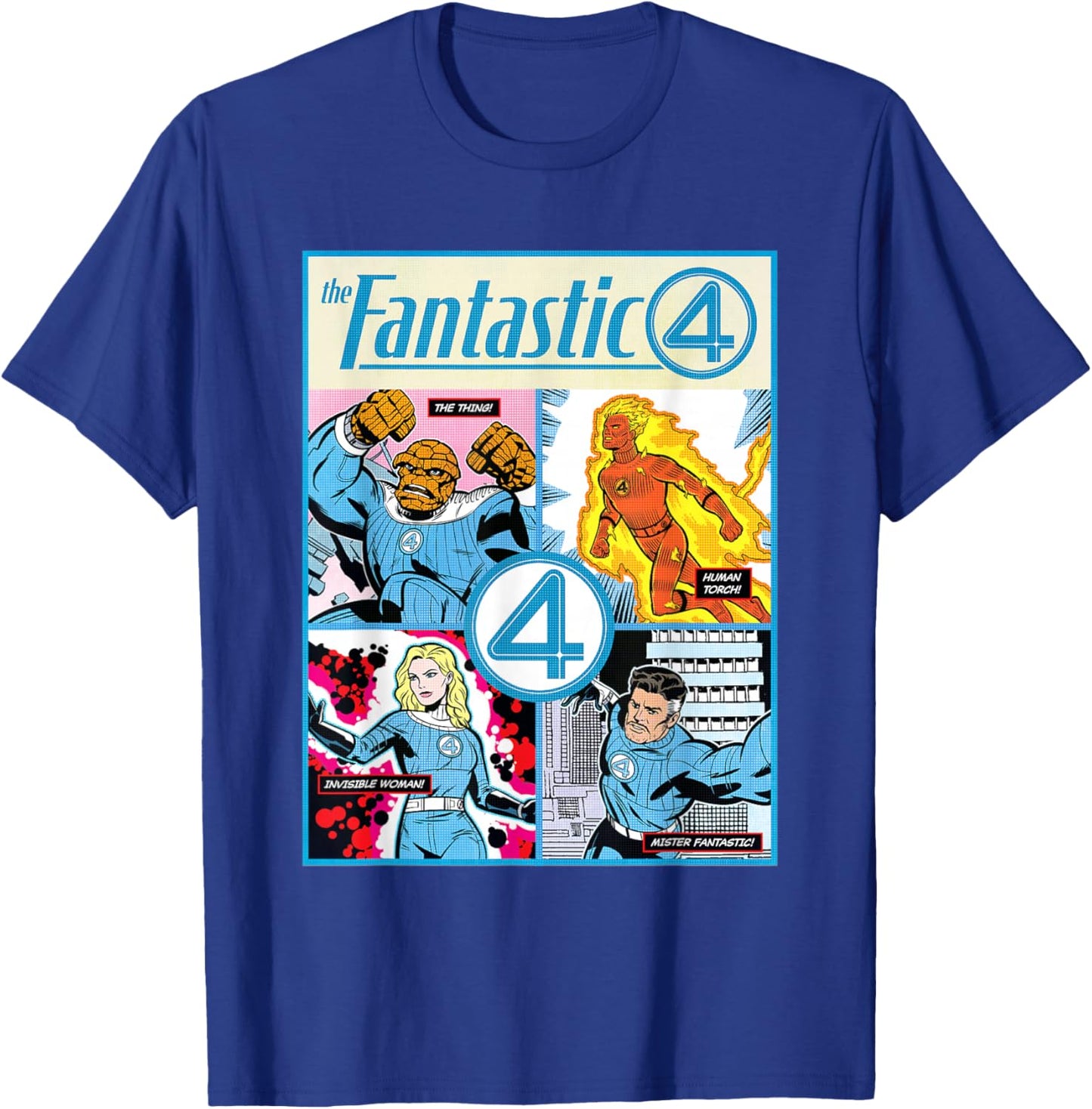 Marvel The Fantastic Four: First Steps Retro Comic Cover T-Shirt - T-Shirt | Royal