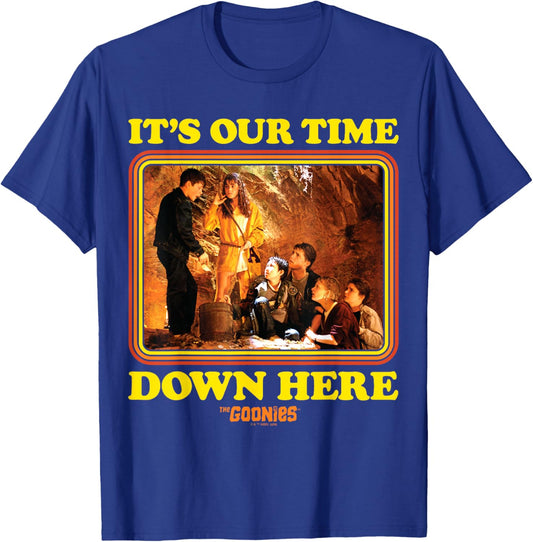The Goonies - Mikey It's Our Time Down Here T-Shirt - T-Shirt | Royal