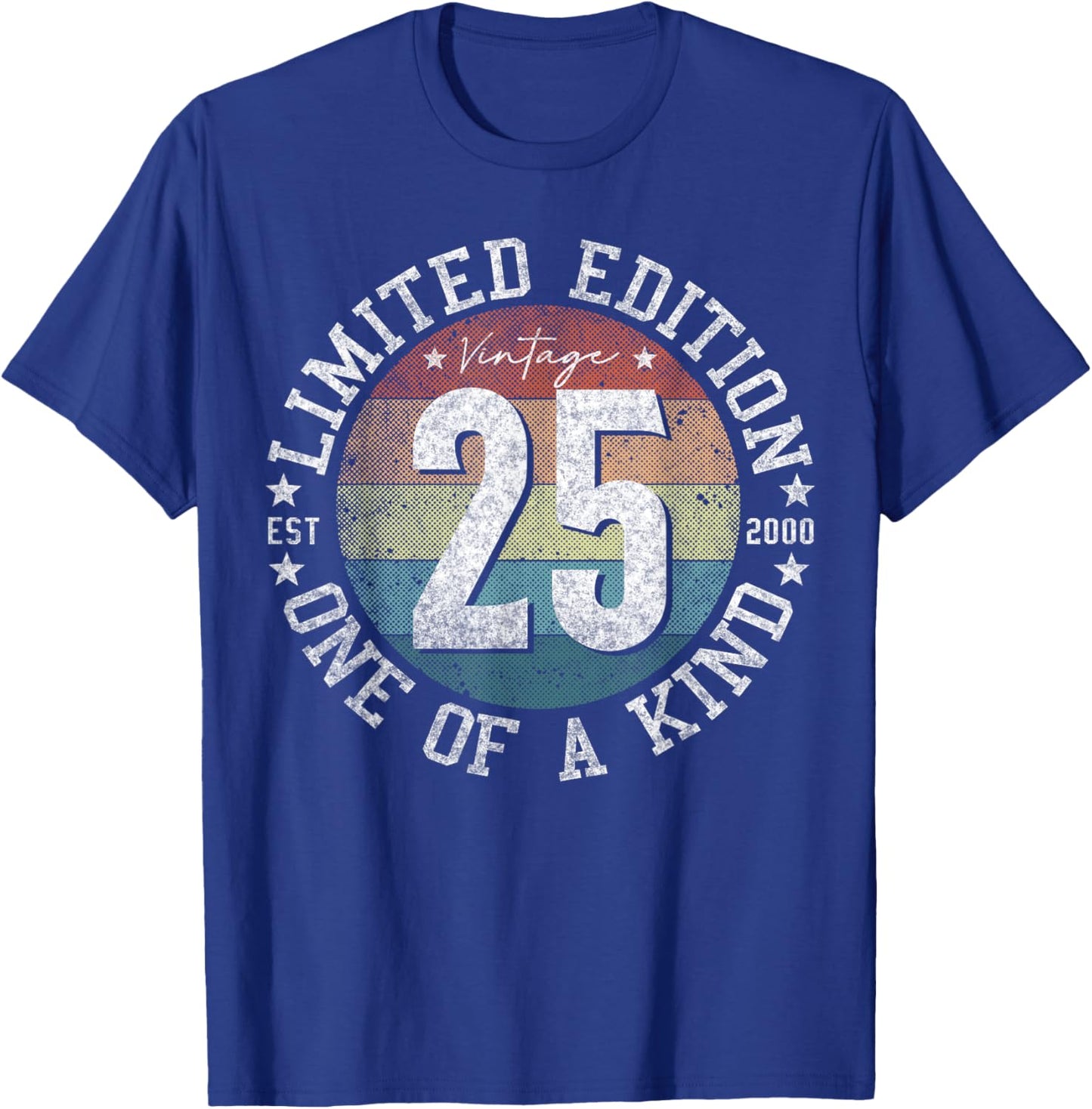 25 Year Old Gifts Vintage 2000 Limited Edition 25th Birthday T-Shirt - T-Shirt | Royal