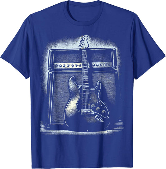 Guitarist Guitar and Amp T-Shirt - T-Shirt | Royal