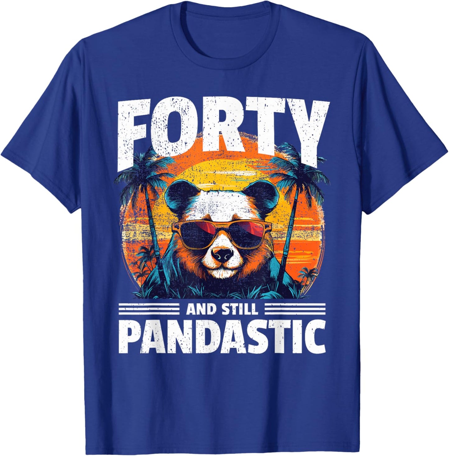 40th Birthday Panda Age 40 Years T-Shirt - T-Shirt | Royal
