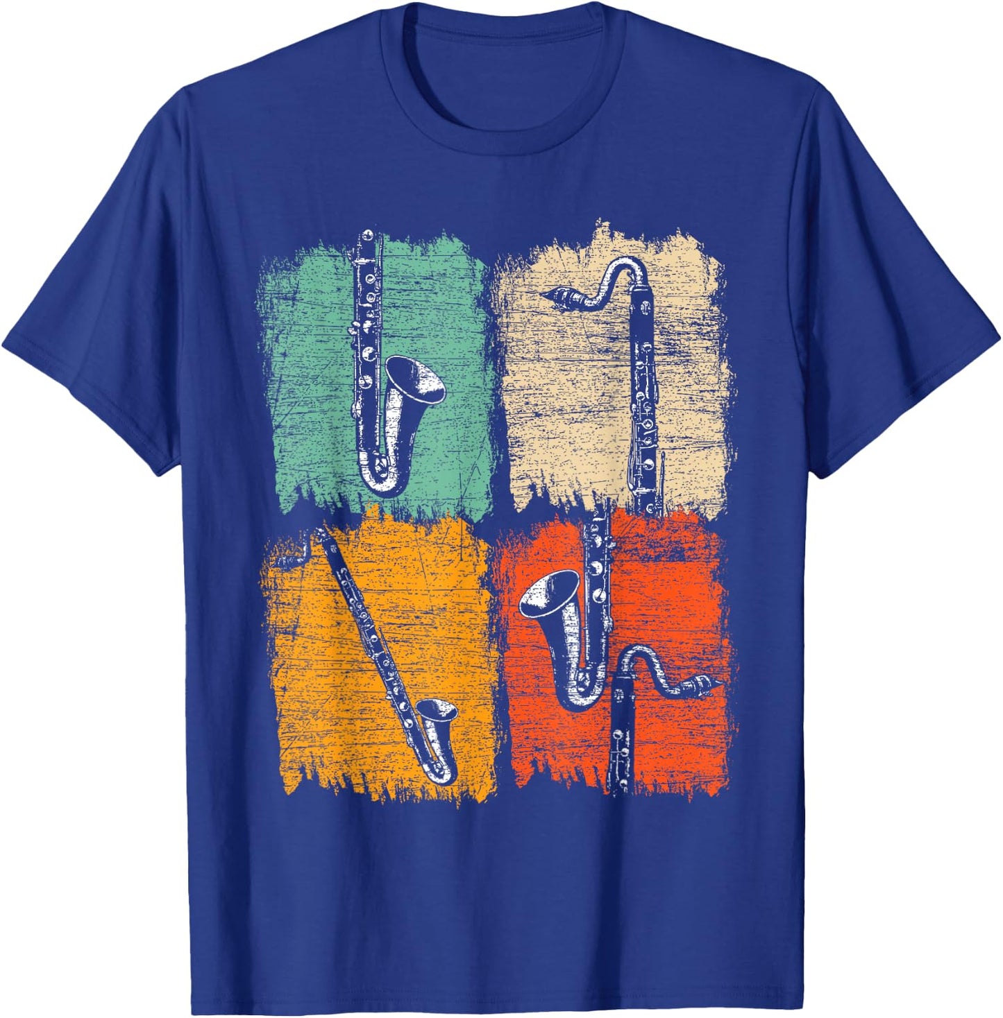 Retro Bass Clarinet T-Shirt - T-Shirt | Royal