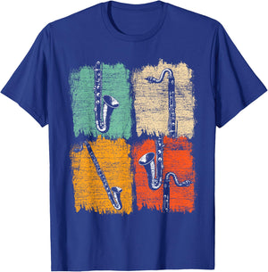 Retro Bass Clarinet T-Shirt - T-Shirt | Royal
