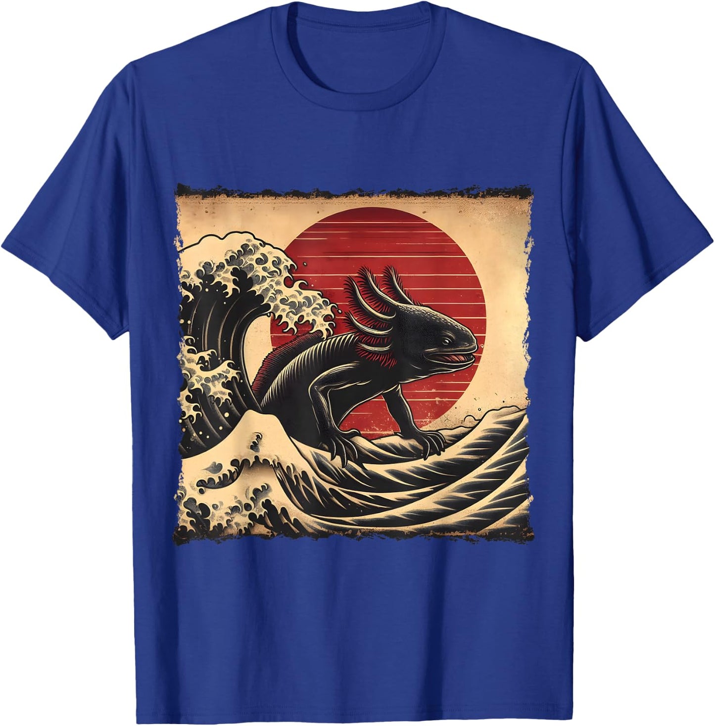 Retro Vintage Axolotl Kaiju Monster Japan Art Anime Lover T-Shirt - T-Shirt | Royal
