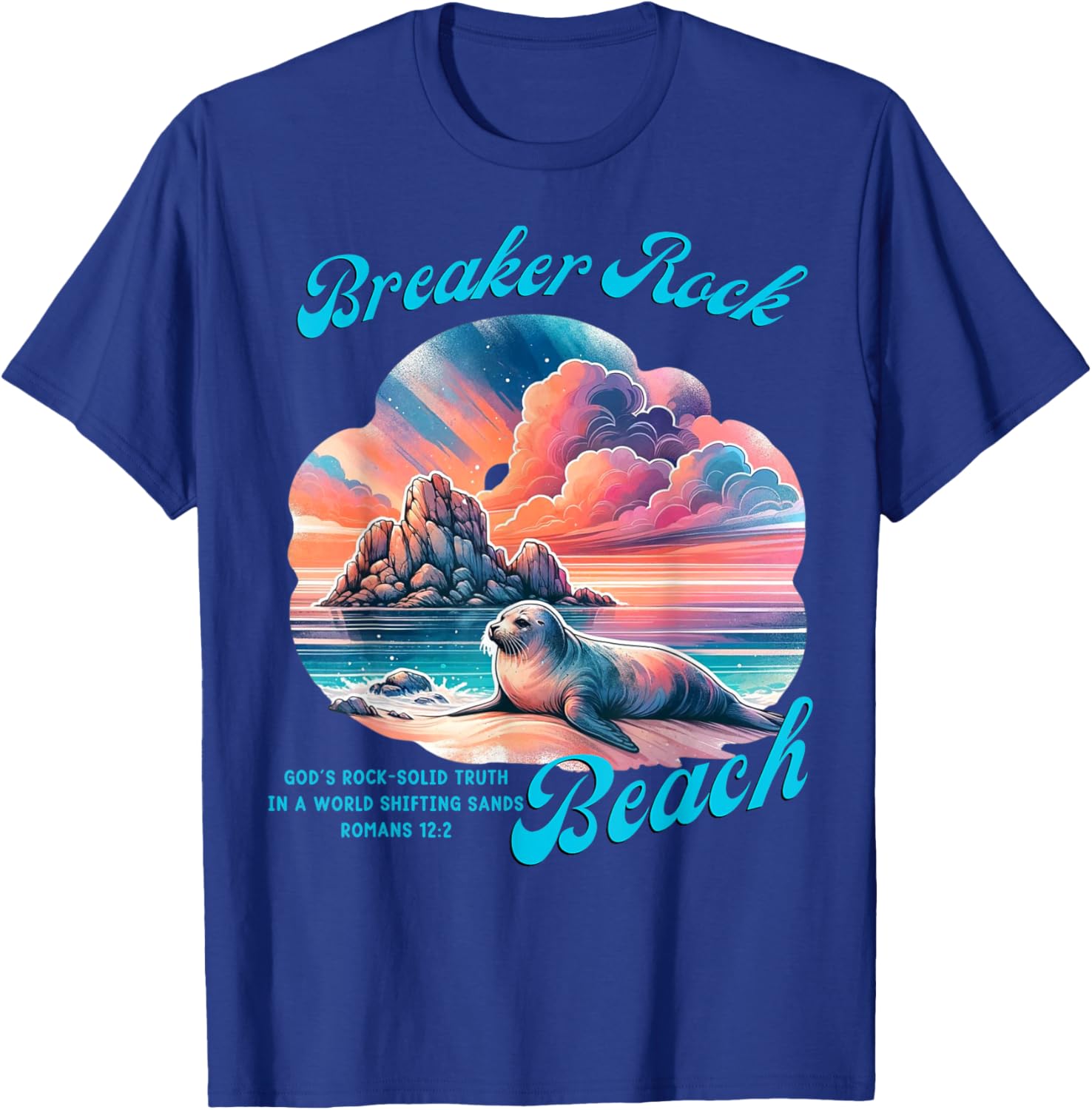 Breaker Rock Beach God's Rock-Solid Truth VBS Christian 2024 Women Girls Kids T-Shirt - T-Shirt | Royal