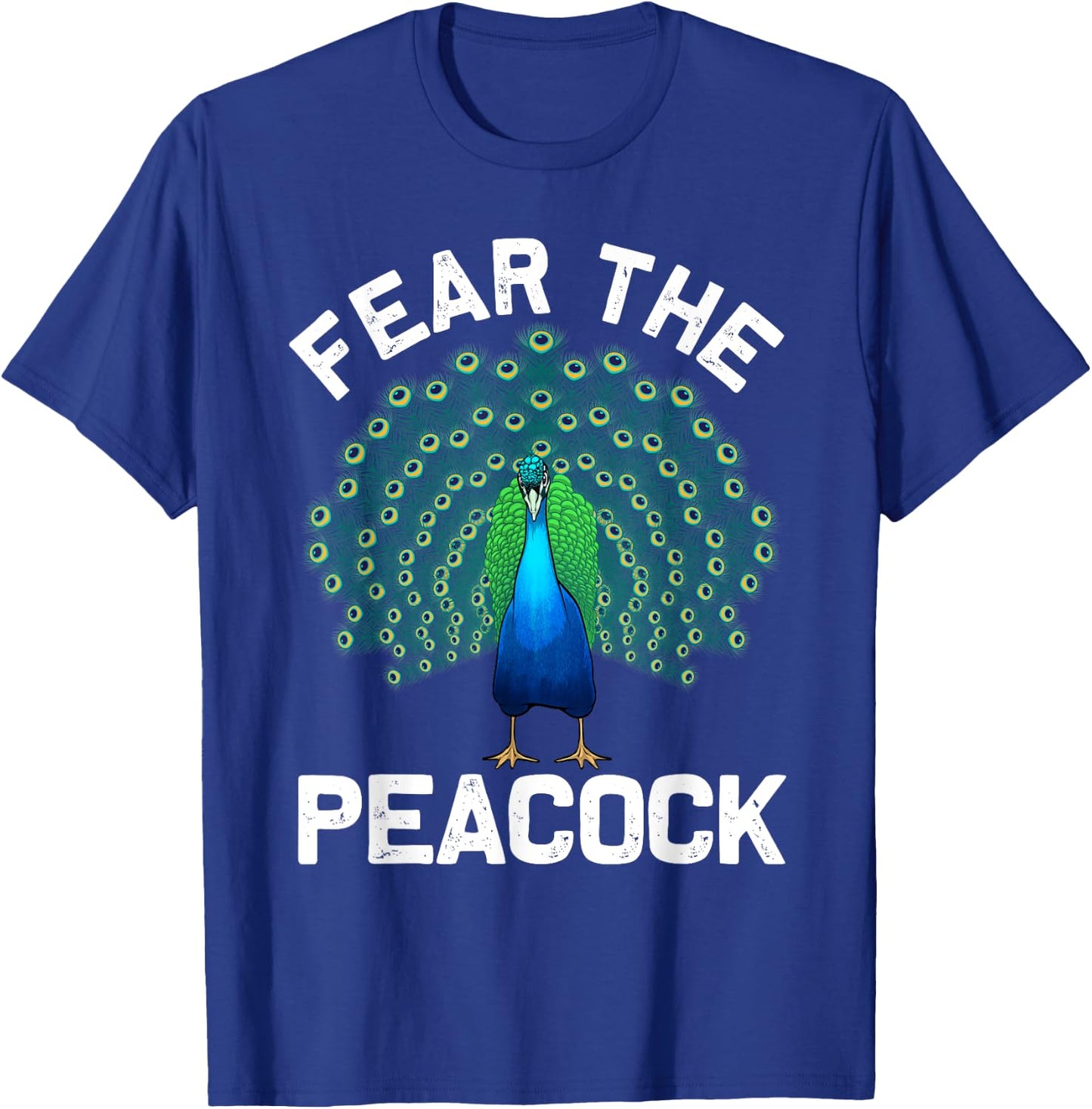 Funny Peacock Art Women Colorful Peacock Bird Lover T-Shirt - T-Shirt | Royal