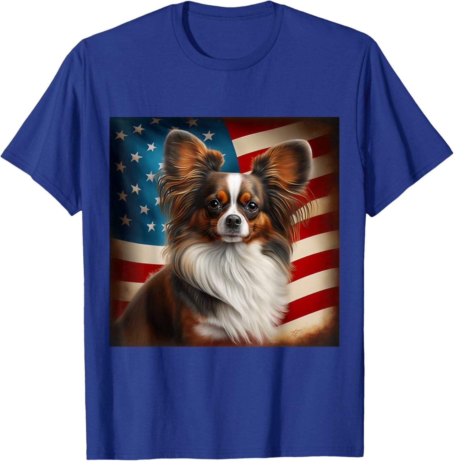 Papillon 4th of July - Papillon USA Women Kids Men T-Shirt - T-Shirt | Royal