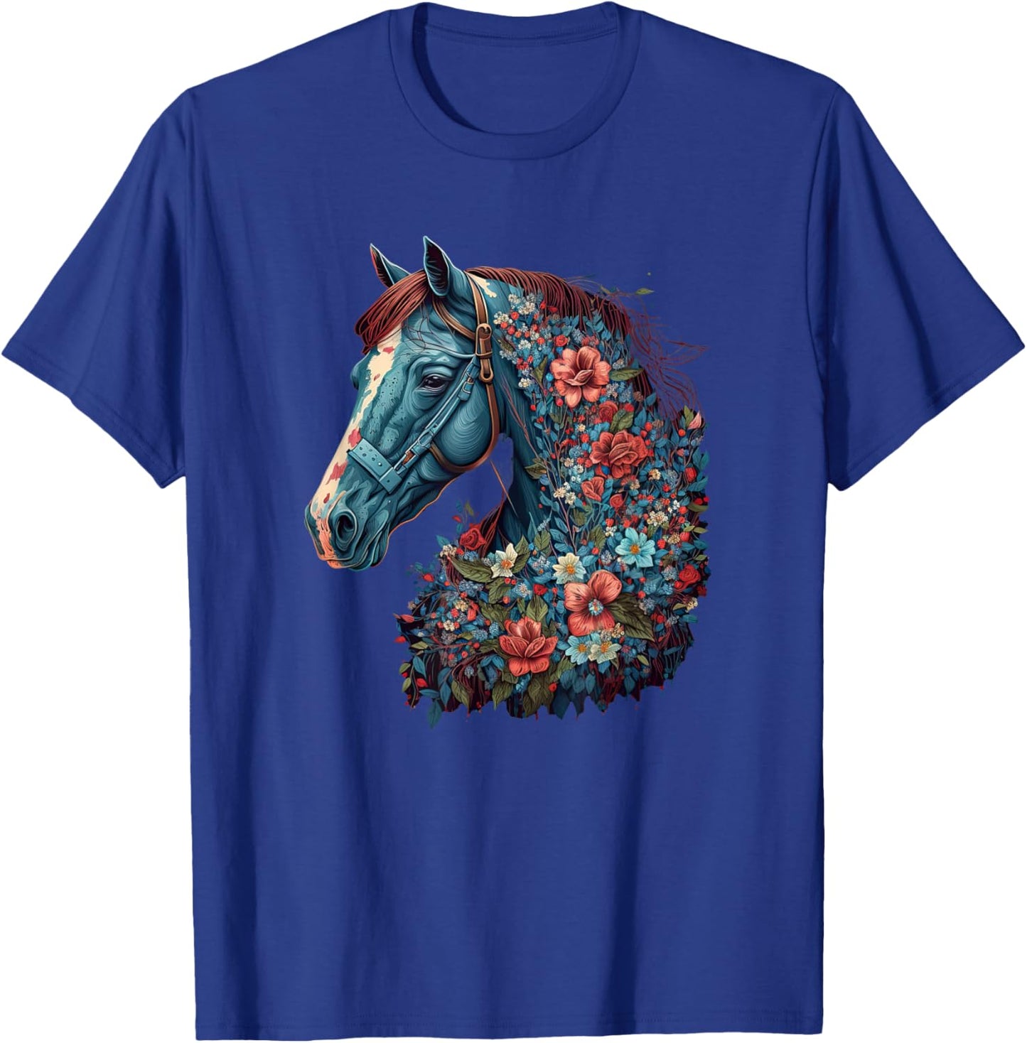 Horse Women kids Girls Riding Horse Lover T-Shirt - T-Shirt | Royal