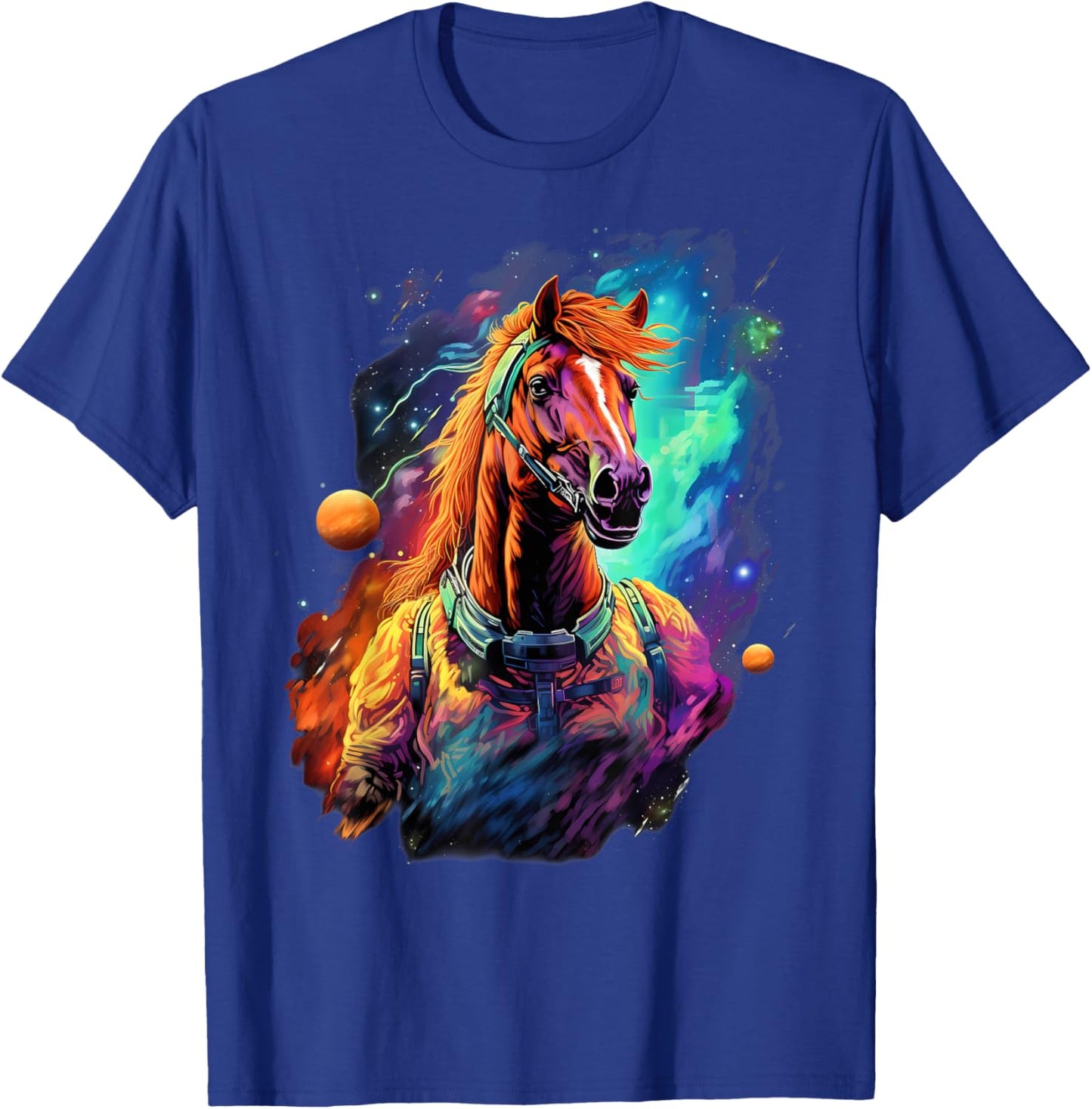 Space Aesthetic Horse Astronaut T-Shirt - T-Shirt | Royal