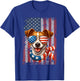 Jack Russell Terrier Dog Lover US Flag 4th Of July Patriotic T-Shirt - T-Shirt | Royal