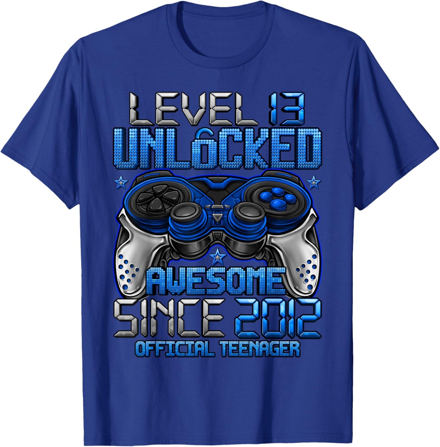 Official Teenager Level 13 Unlocked Gifts 13th Birthday Boy T-Shirt - T-Shirt | Royal