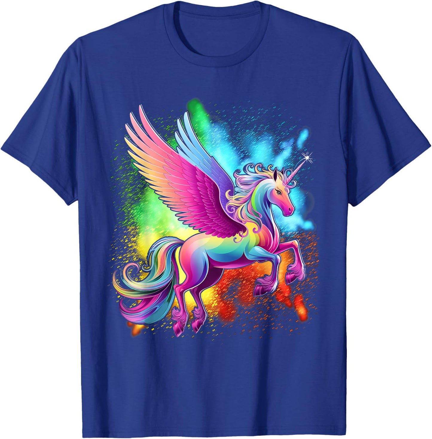 Purple Unicorn Colorful Psychedelic kawaii Trippy alt T-Shirt - T-Shirt | Royal