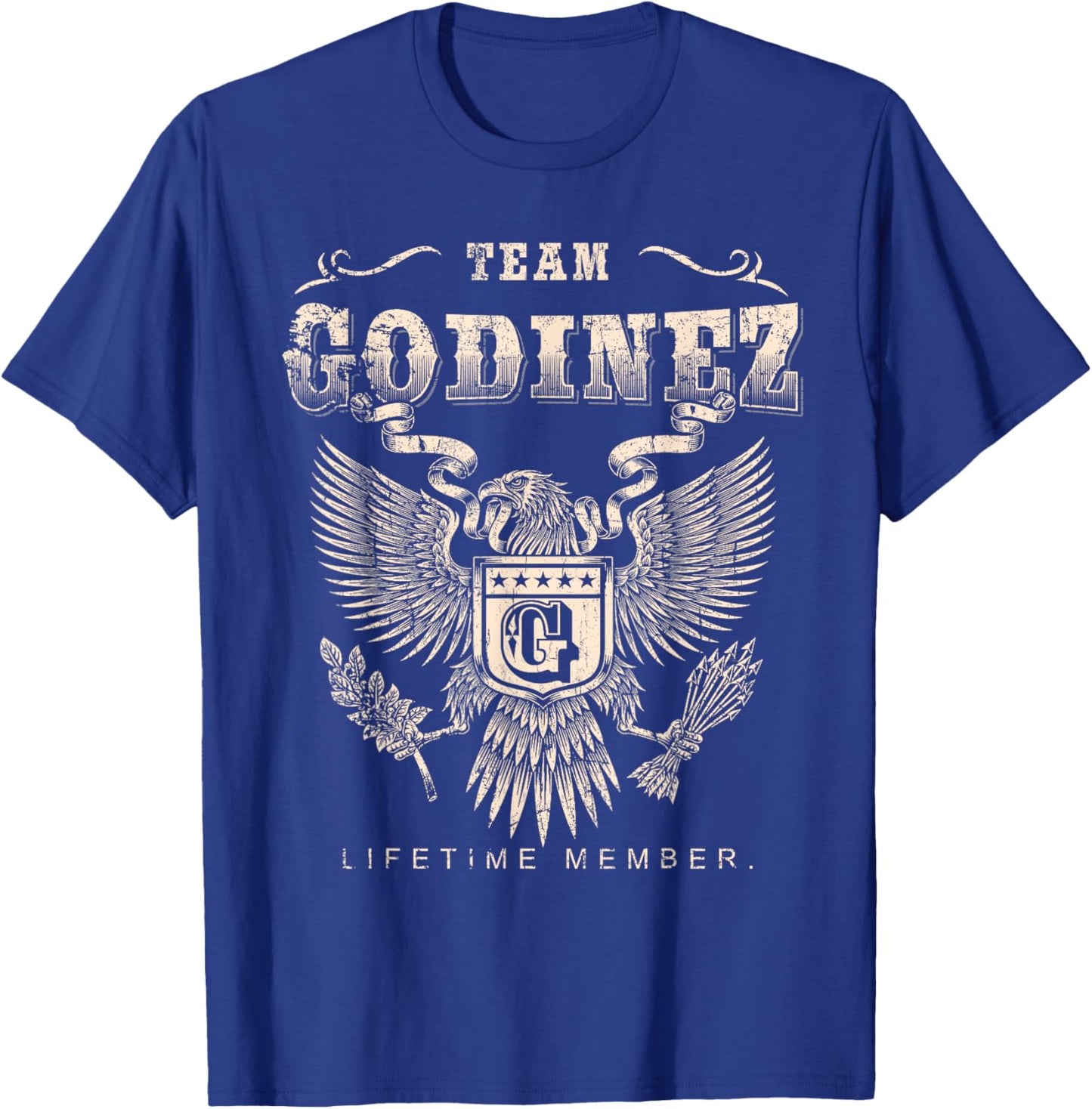 Team Godinez Lifetime Member Last Name T-Shirt - T-Shirt | Royal