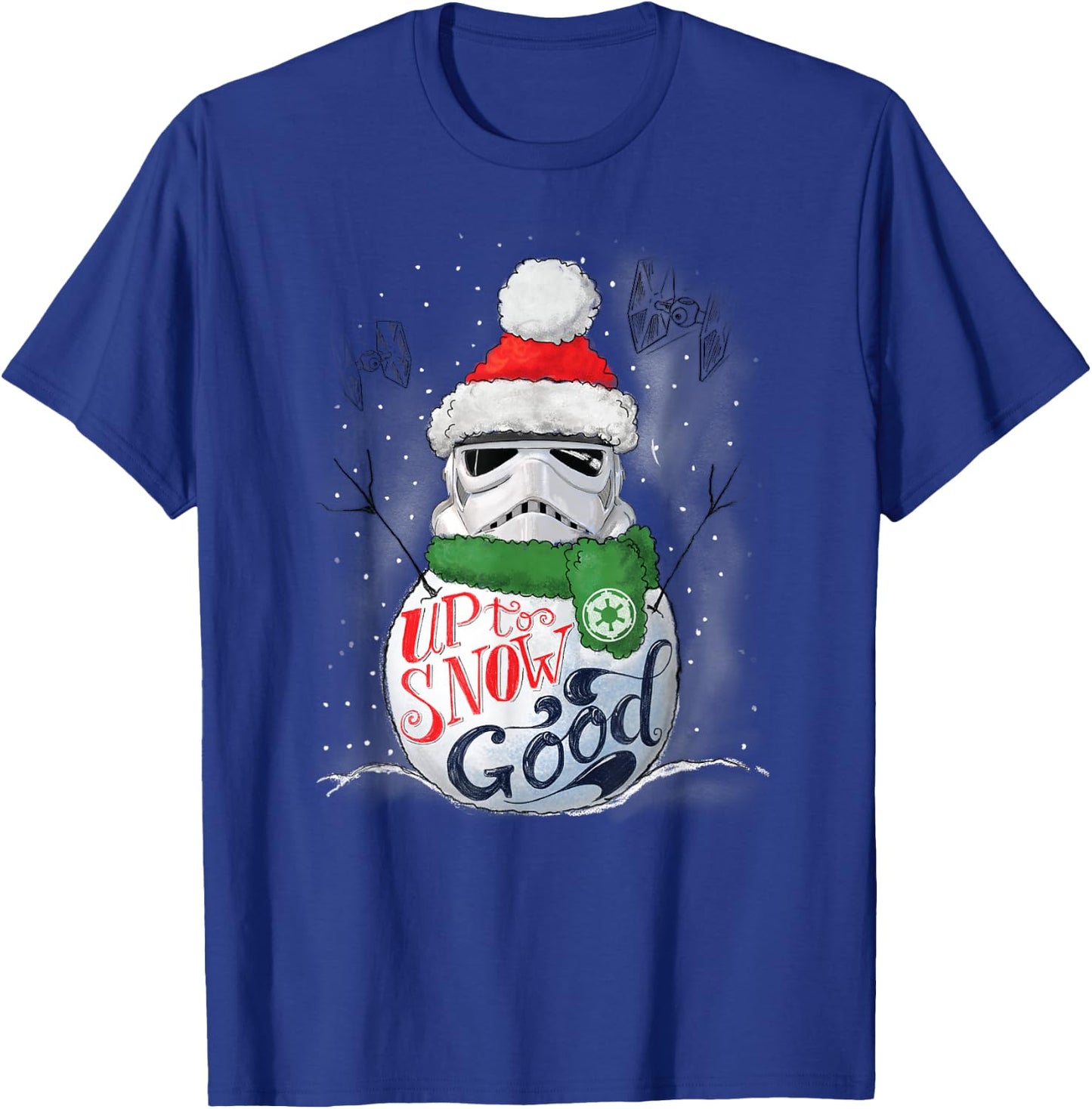 Star Wars Stormtrooper Up to Snow Good Funny Holiday T-Shirt - T-Shirt | Royal