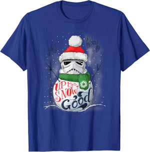 Star Wars Stormtrooper Up to Snow Good Funny Holiday T-Shirt - T-Shirt | Royal