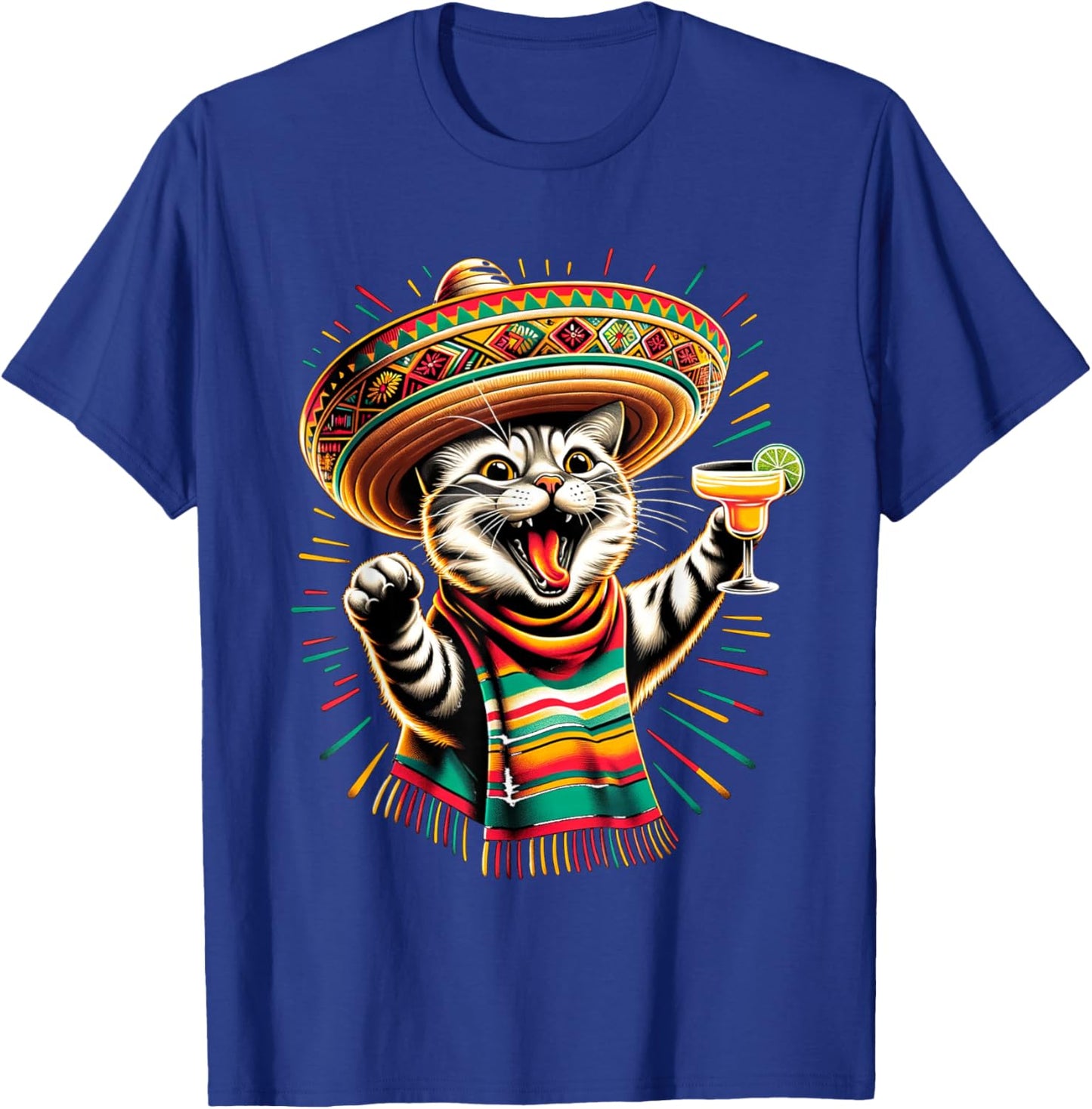 Mexican Cinco De Meow Sombrero Cat Cinco De Mayo Funny Cat Women T-Shirt - T-Shirt | Royal