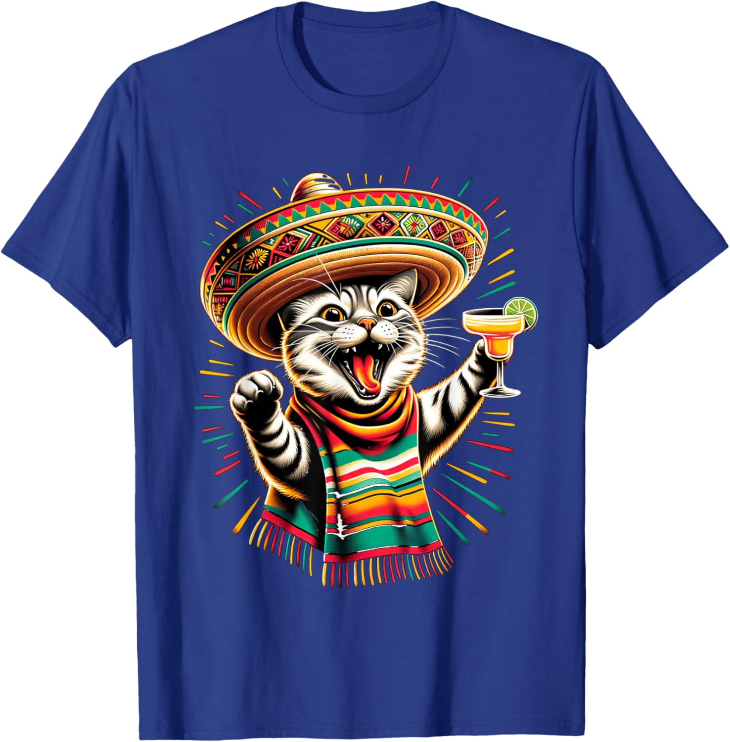 Mexican Cinco De Meow Sombrero Cat Cinco De Mayo Funny Cat Women T-Shirt - T-Shirt | Royal