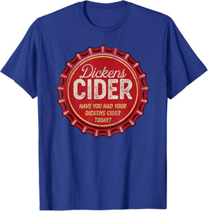 Dickens Cider - Fun Bottle top Pun Design - Cheeky Innuendo Small T-Shirt - T-Shirt | Royal