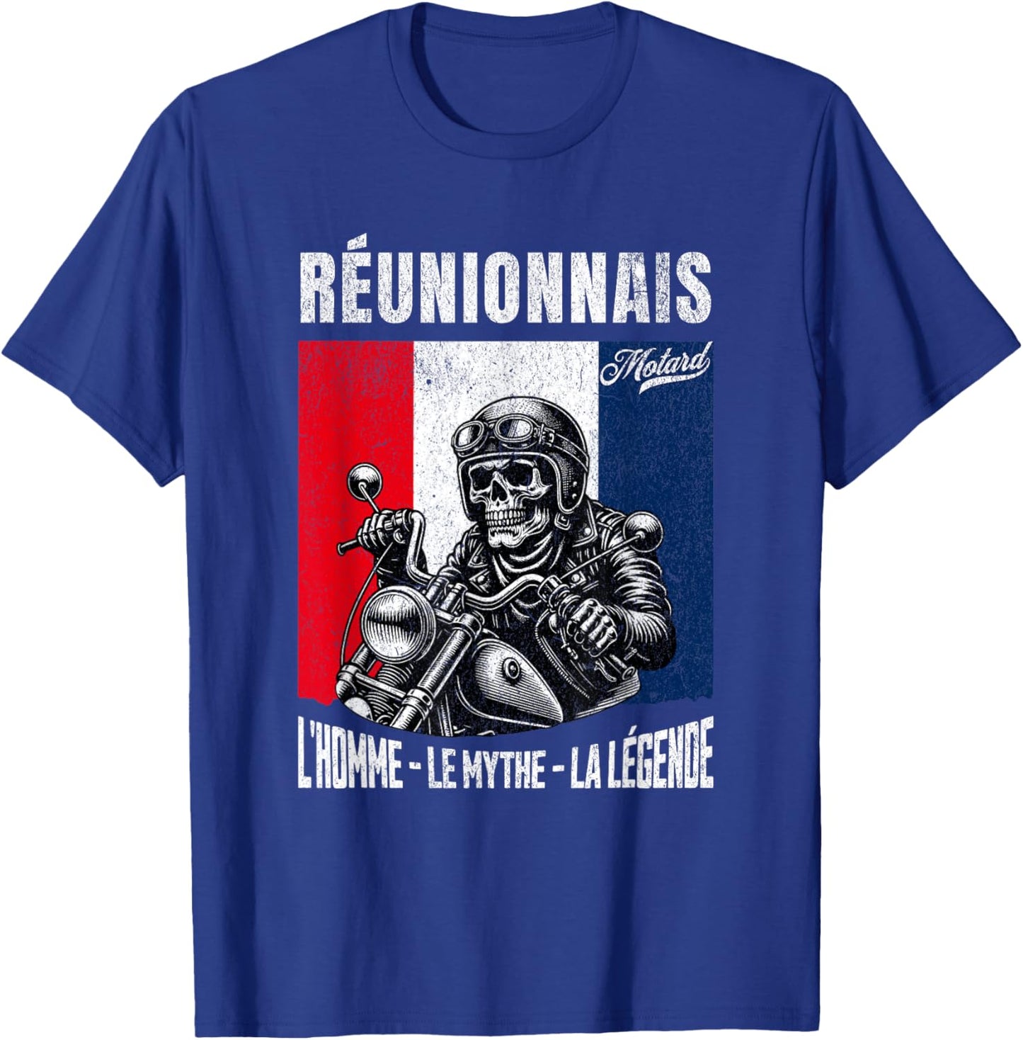 Réunionnais Biker Humour Man Reunion Island , Black, S T-Shirt - T-Shirt | Royal