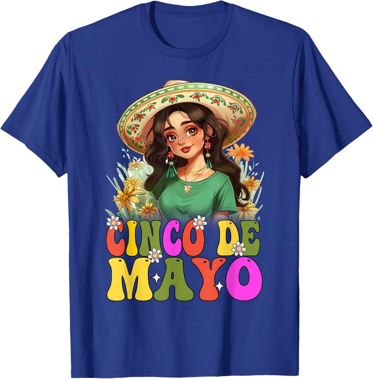 Otaku Girl Cinco De Mayo Mexican Fiesta 5 De Mayo Anime Girl T-Shirt - T-Shirt | Royal