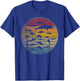 Shark Vintage Distressed Retro Style Silhouette Men Women T-Shirt - T-Shirt | Royal