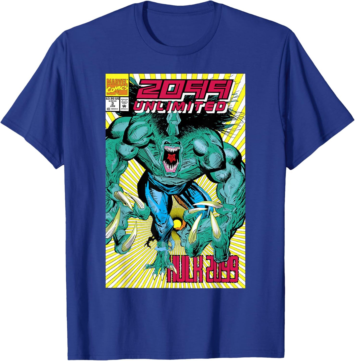 Marvel Hulk 2099 Comic Cover T-Shirt - T-Shirt | Royal