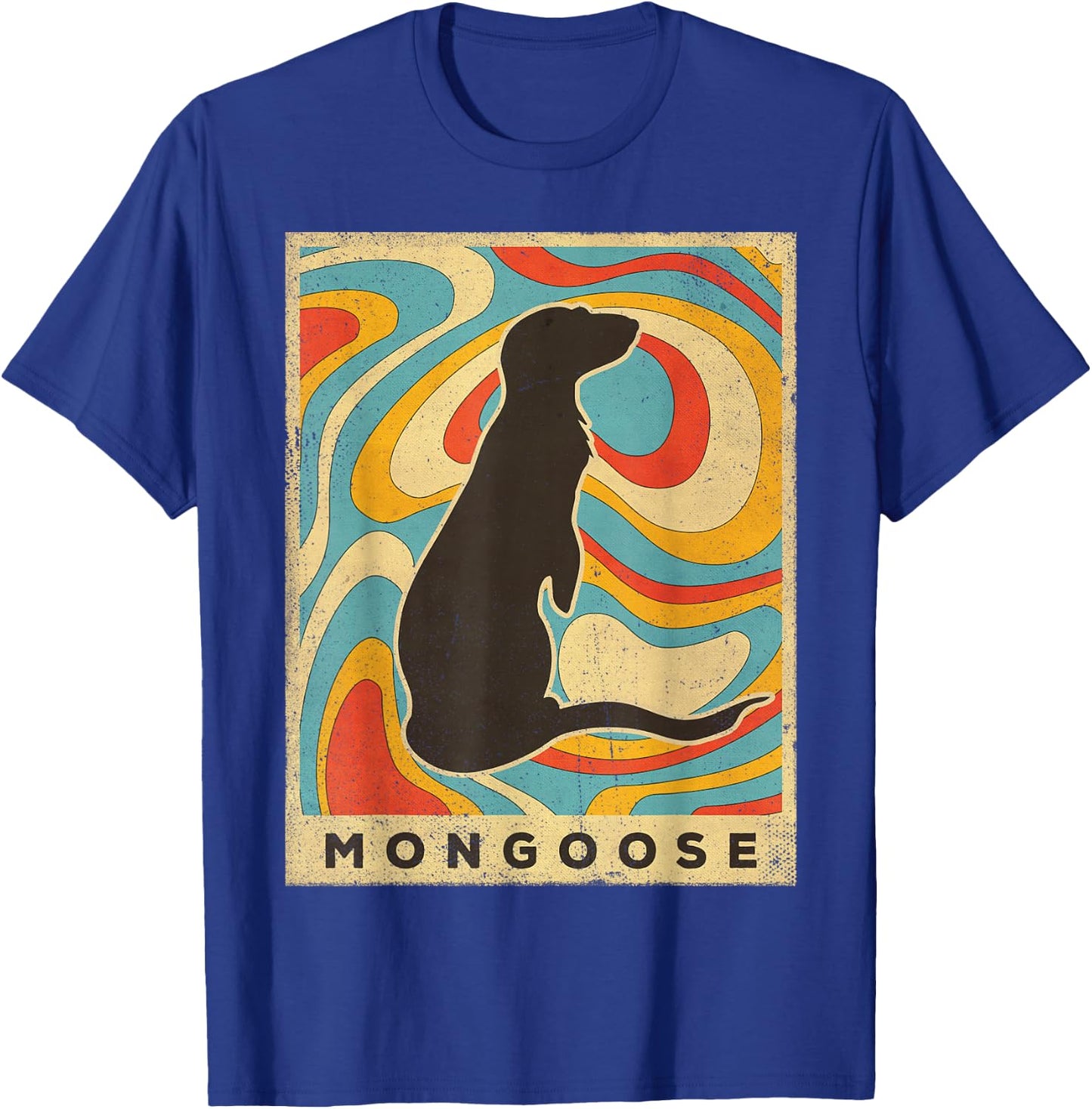 Vintage Mongoose Lover Animal Retro Style T-Shirt - T-Shirt | Royal