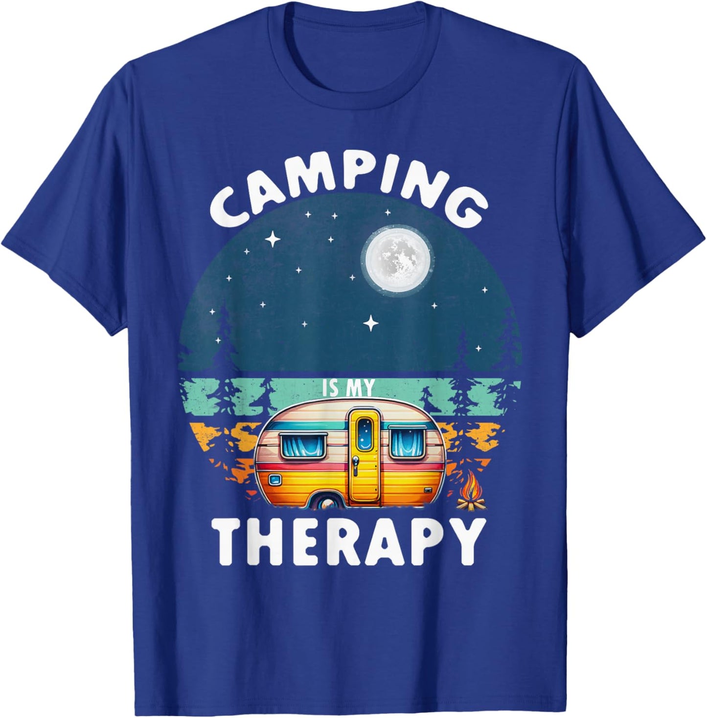 Camping Is My Therapy T-Shirt - T-Shirt | Royal
