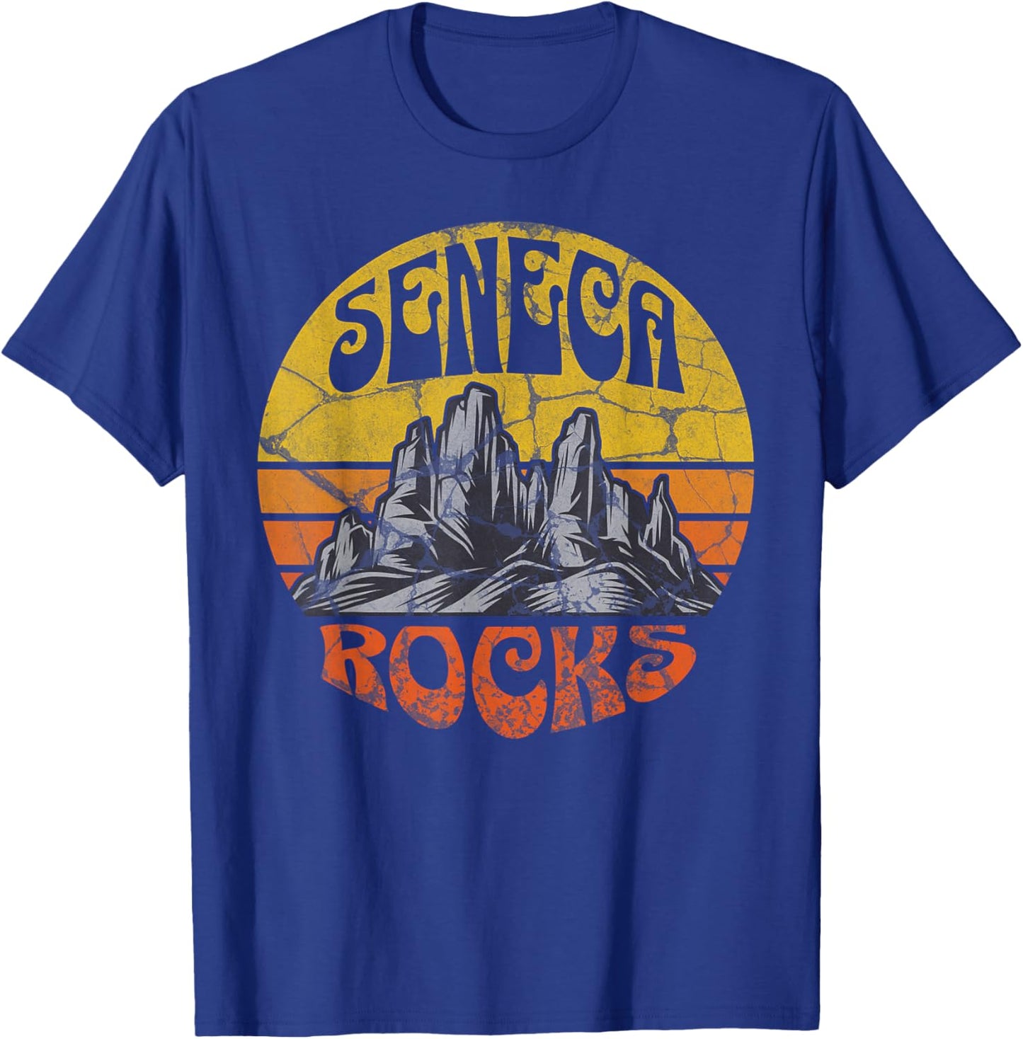 Seneca Rocks West Virginia Nature Hiking Outdoors T-Shirt - T-Shirt | Royal