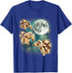 Three Tortoises Howl at Moon Wildlife Mountain Turtle Meme T-Shirt - T-Shirt | Royal