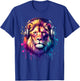 Lion With Headphones T-Shirt - T-Shirt | Royal