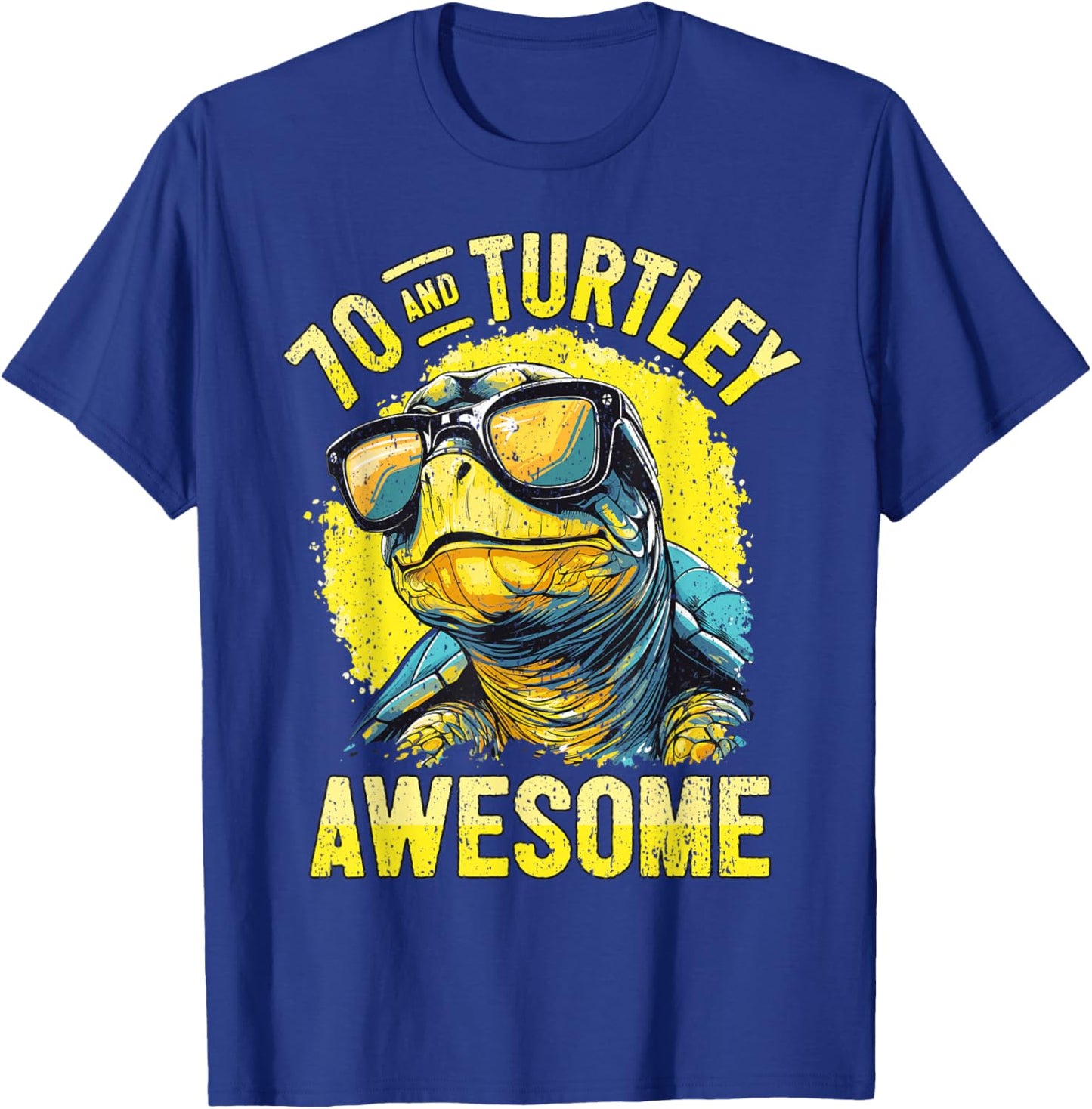 70th Birthday Turtle Age 70 Years I Tortoise 70th Birthday T-Shirt - T-Shirt | Royal