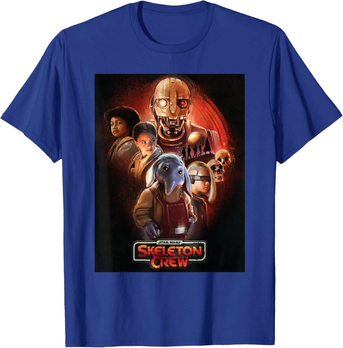 Star Wars Skeleton Crew Official Poster Art and Logo Disney+ T-Shirt - T-Shirt | Royal