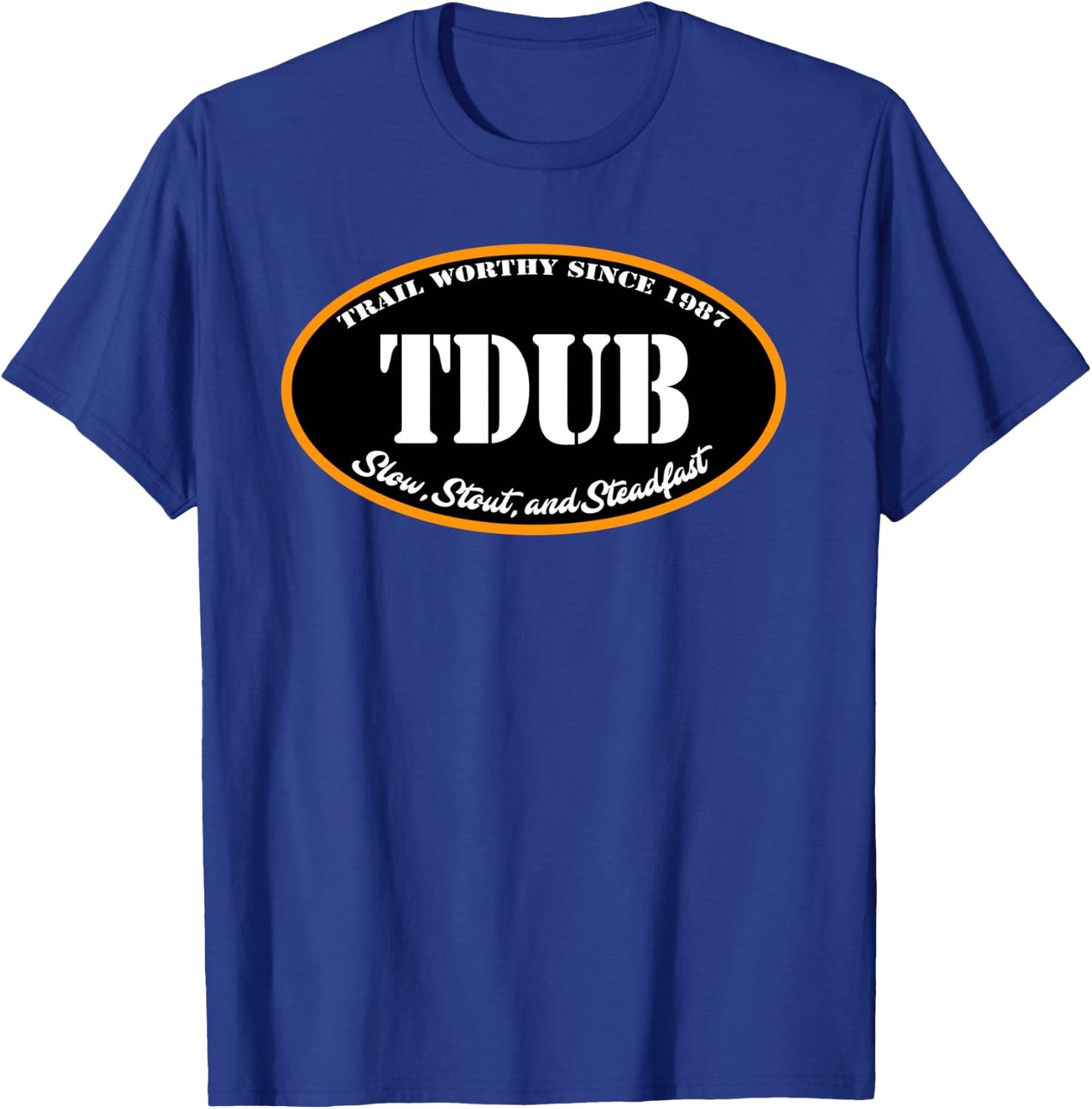 TW200 Trailway Jersey Like Motorcycle Back Logo T-Shirt - T-Shirt | Royal