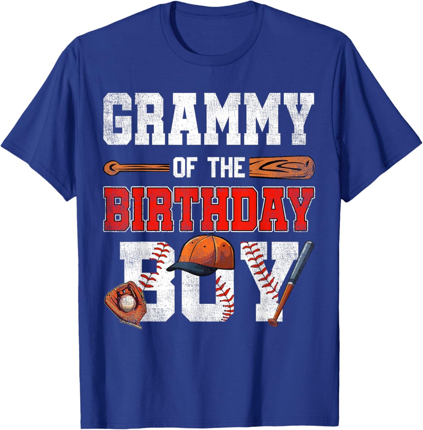 Grammy Of The Birthday Boy Baseball Bday Family T-Shirt - T-Shirt | Royal