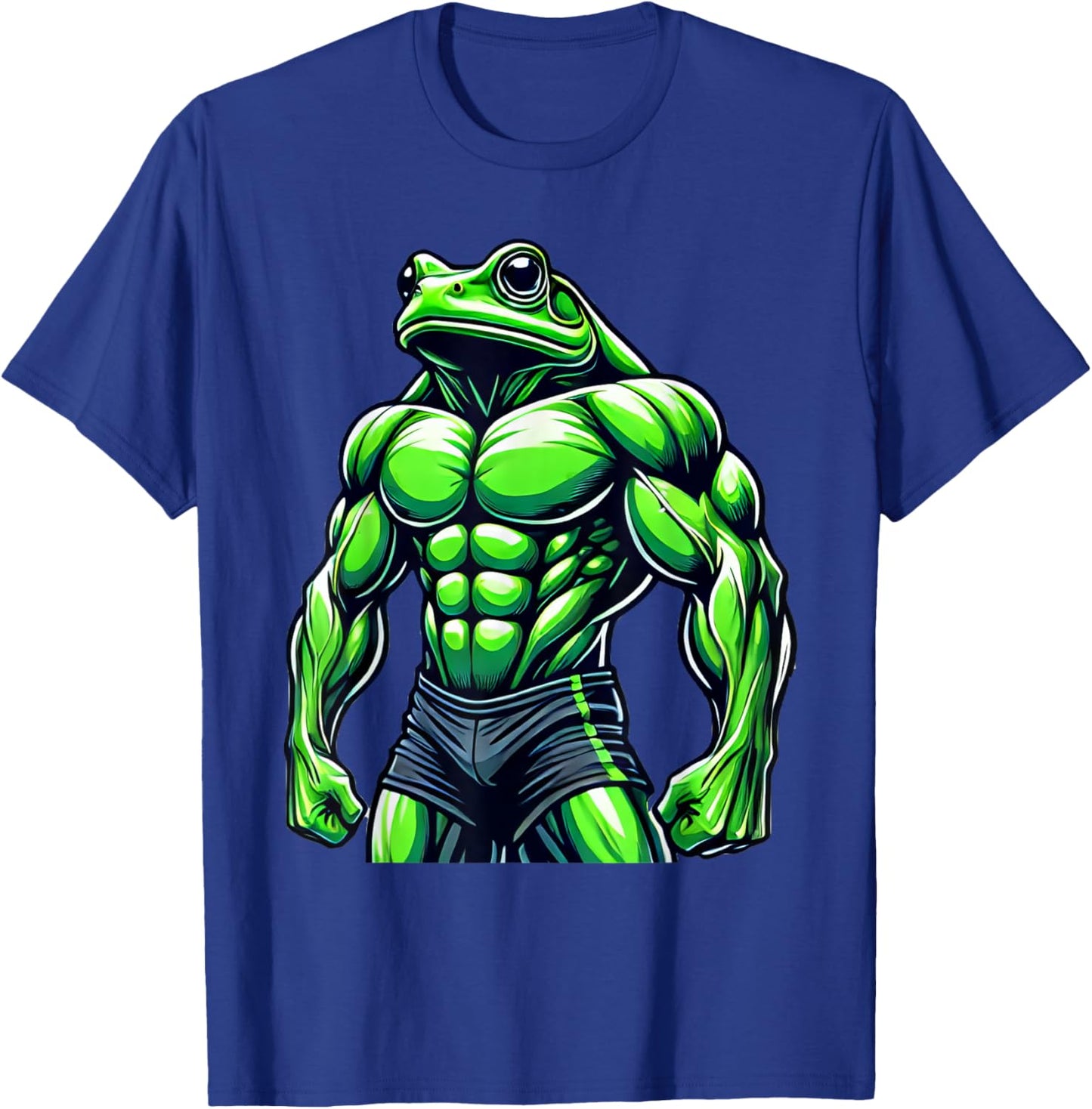 Muscular Frog Powerlifting Weightlifting Gym Workout T-Shirt - T-Shirt | Royal