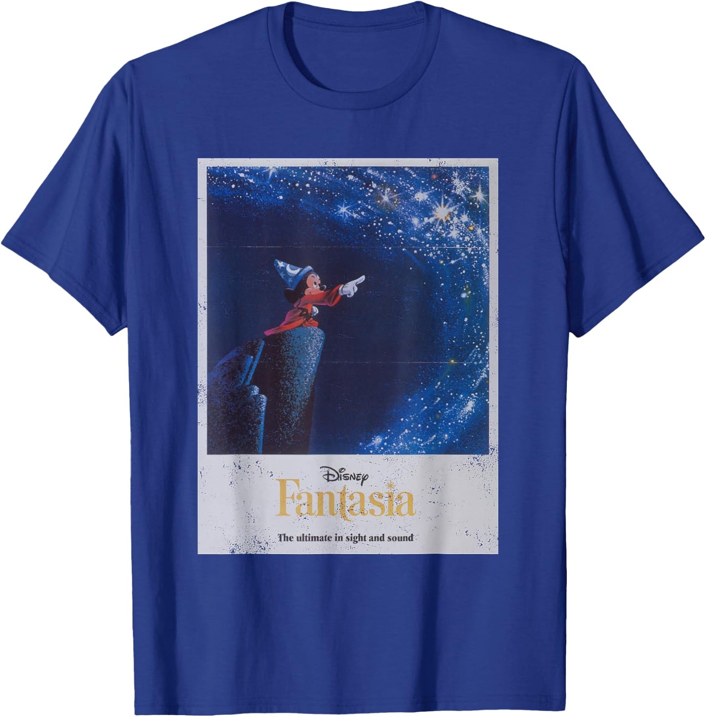 Disney Mickey Mouse Fantasia Retro Poster Small T-Shirt - T-Shirt | Royal