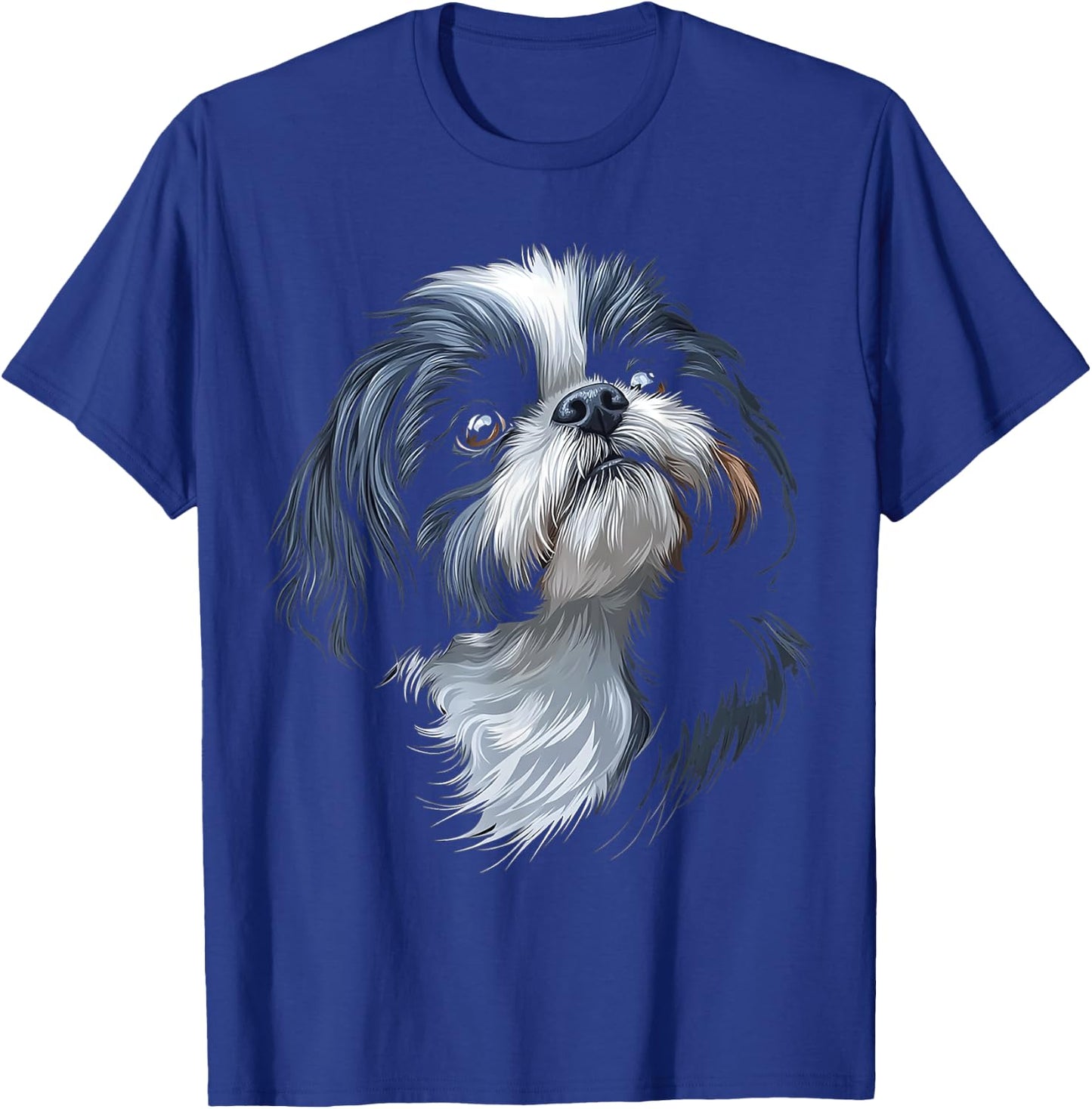 Shih Tzu Dog Motif Pet Art Shih Tzu Women Kids T-Shirt - T-Shirt | Royal