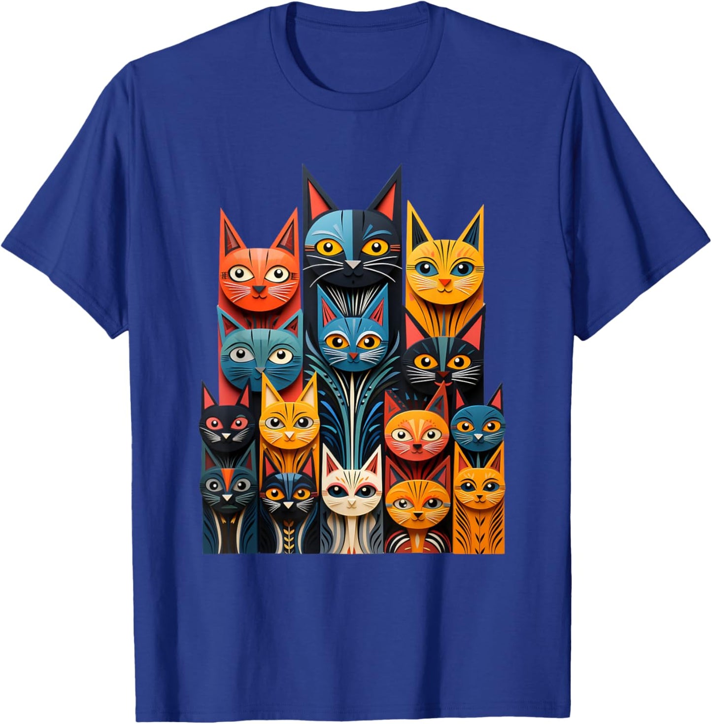 Stylized Vintage Kitten Art Lover Classic Cute Cat T-Shirt - T-Shirt | Royal