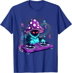 EDM Rave Outfits Festival Electronic Music Graphic Trippy DJ T-Shirt - T-Shirt | Royal