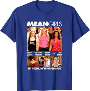 Mean Girls Movie Poster Photo Collage Y2K Movie T-Shirt - T-Shirt | Royal