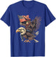 Funny Monkey Bald Eagle USA American Flag Fourth Of July Kids Men T-Shirt - T-Shirt | Royal